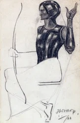 Seated Female Archer